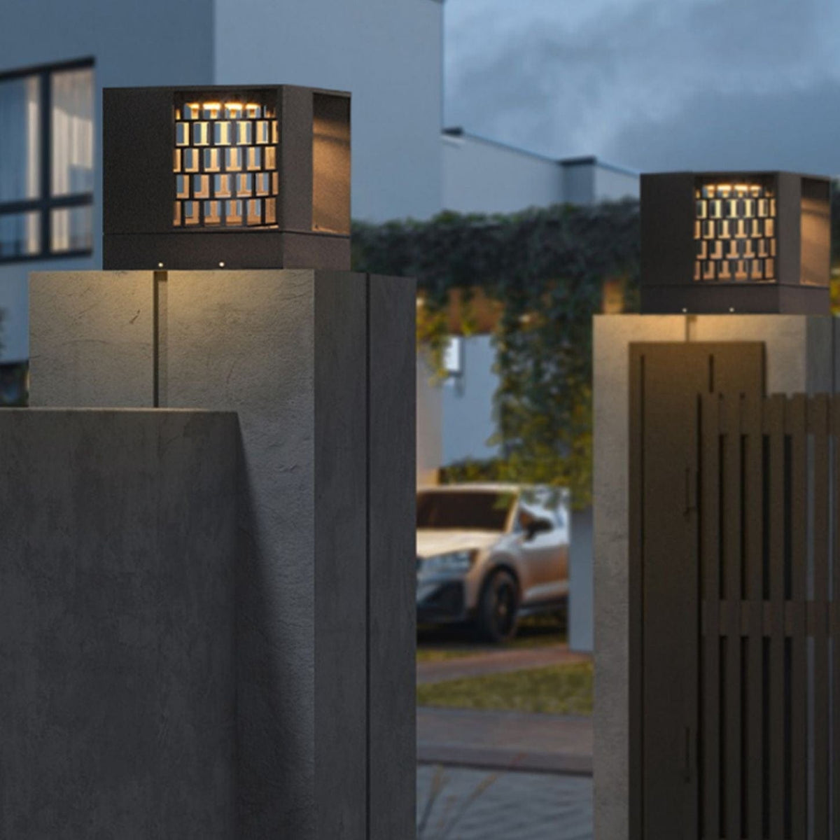 Camila | Outdoor Pillar Lamp - Detail View #2 | HomeCartel