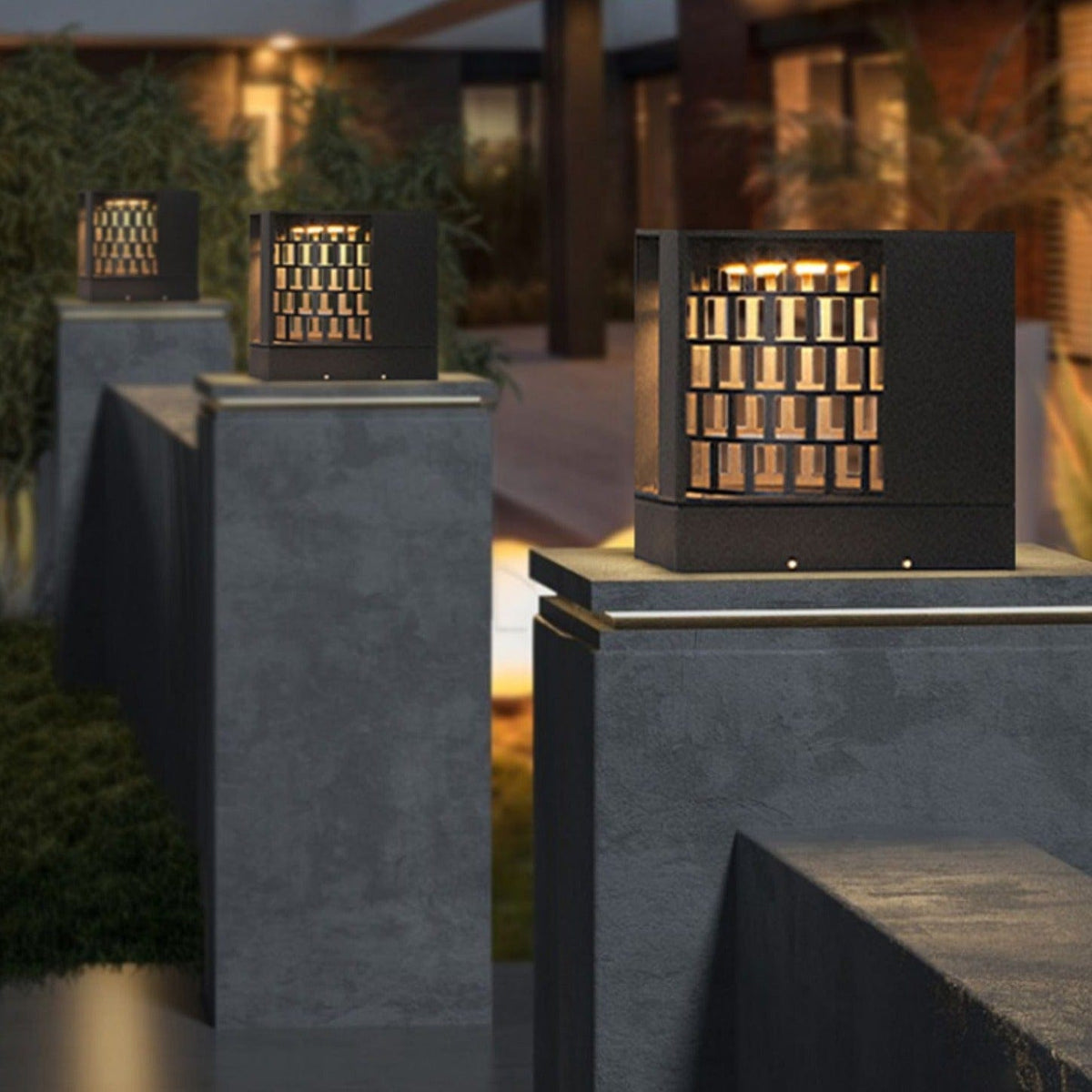 Camila | Outdoor Pillar Lamp - Detail View #3 | HomeCartel
