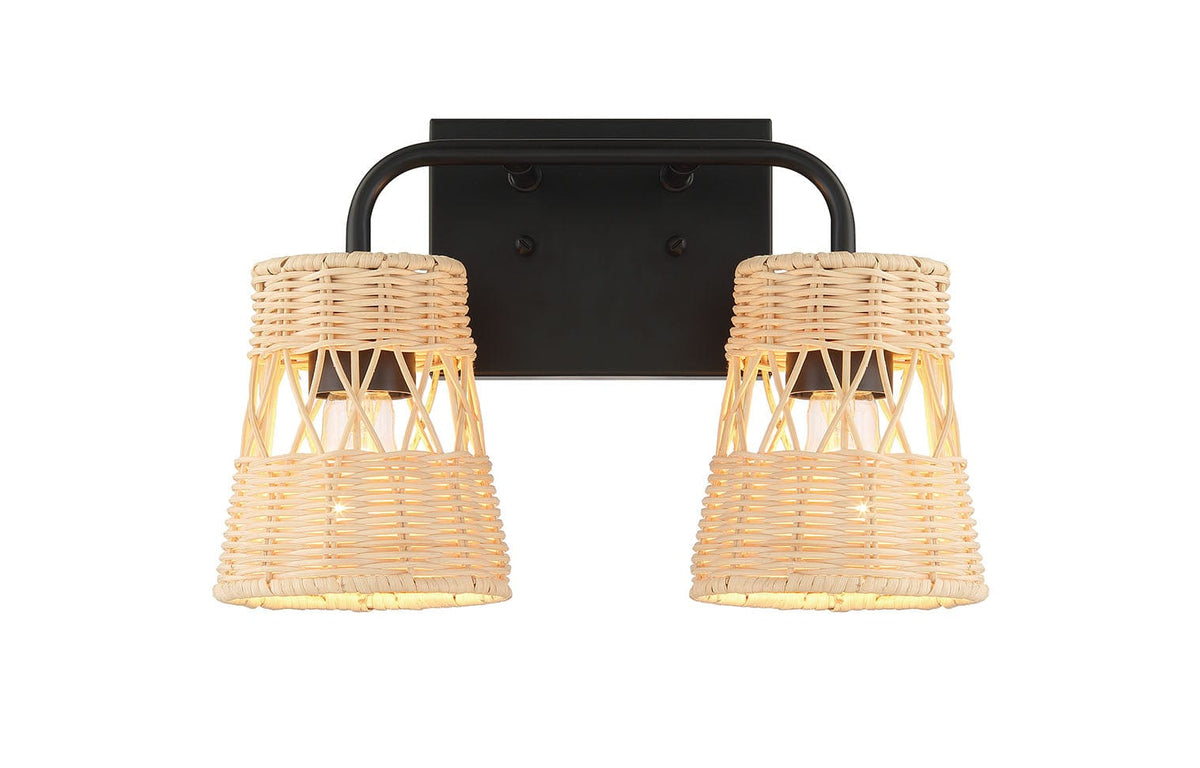 Wren Deux | Rattan Wall Light - Detail View #2 | HomeCartel