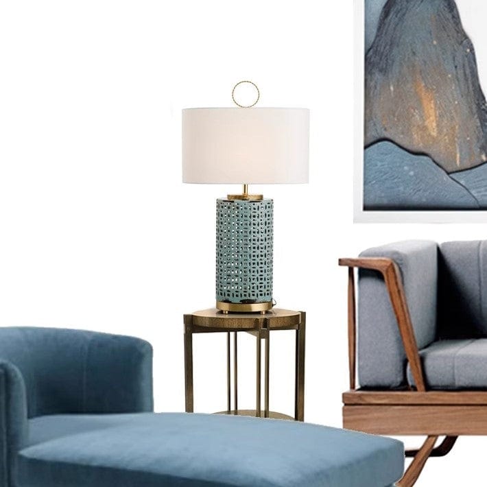 Sariah | Ceramic Table Lamp with Shade - Home Cartel ®