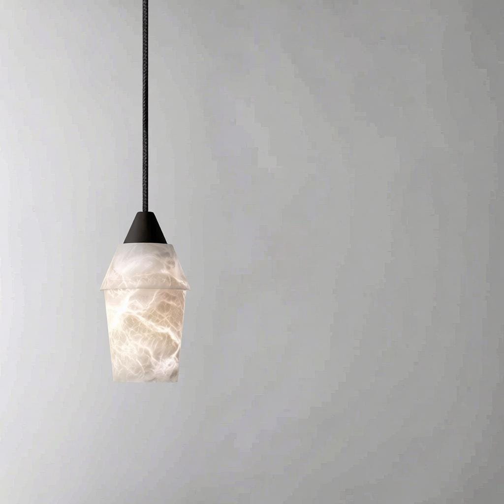 Belnoreth Une | Alabaster Pendant Light - Detail View #2 | HomeCartel