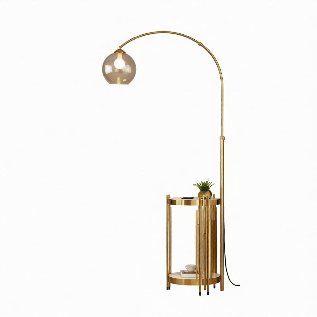 Fioretta A | Integrated Shelf Floor Lamp - Detail View #6 | HomeCartel