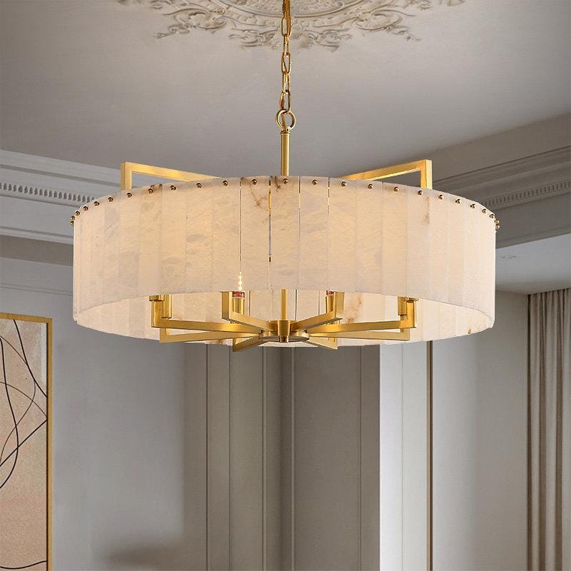 Norvethara | Alabaster Chandelier - Detail View #2 | HomeCartel