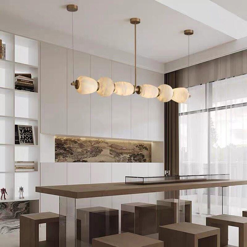 Nordorira | Alabaster Linear Chandelier - Detail View #4 | HomeCartel