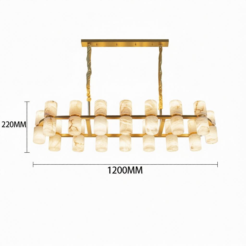 Irrelal B | Alabaster Linear Chandelier - Detail View #4 | HomeCartel