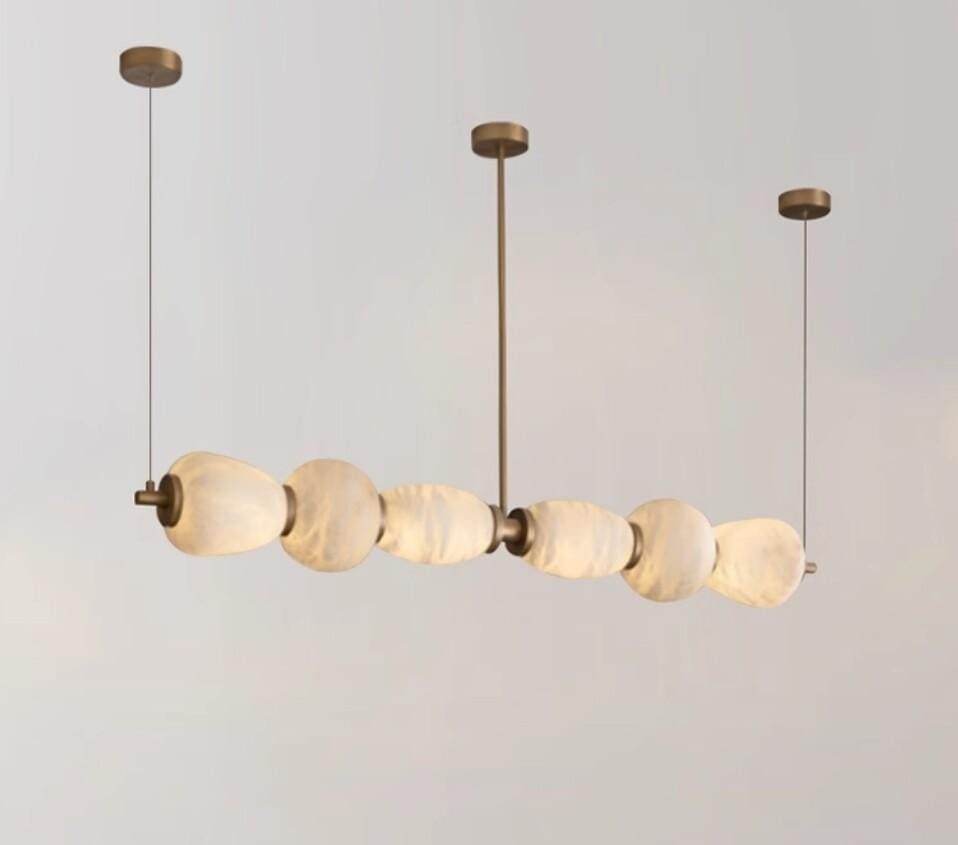 Nordorira | Alabaster Linear Chandelier - Detail View #2 | HomeCartel