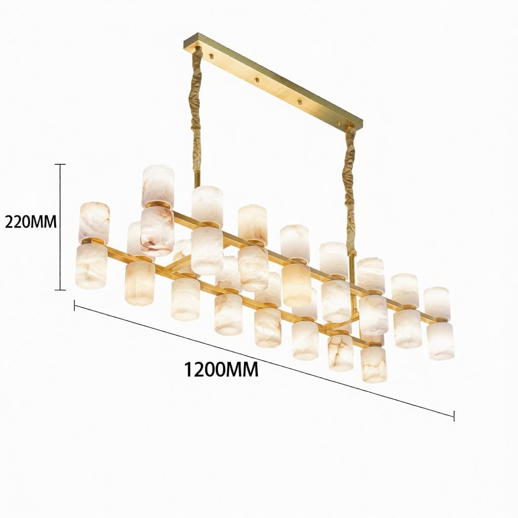 Irrelal B | Alabaster Linear Chandelier - Detail View #5 | HomeCartel