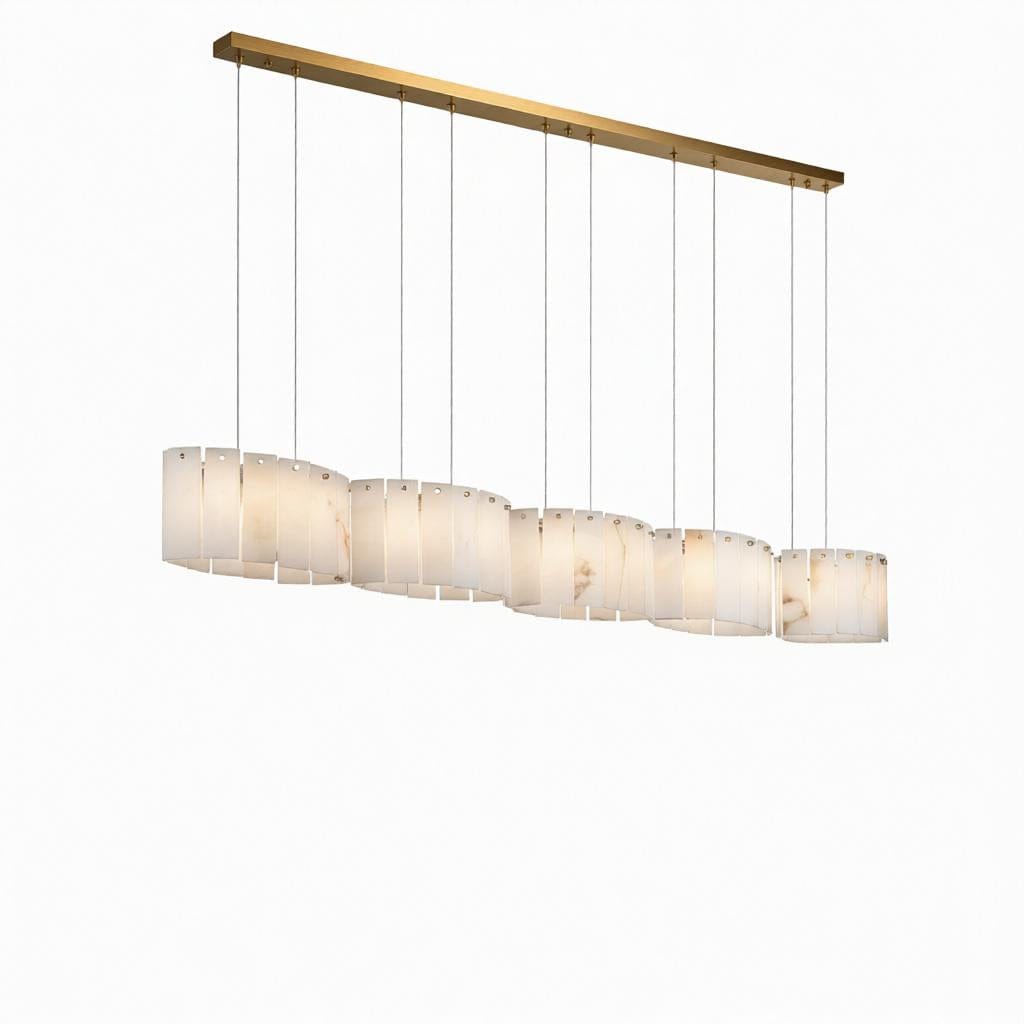 Mortheren C | Alabaster Linear Chandelier - Detail View #7 | HomeCartel