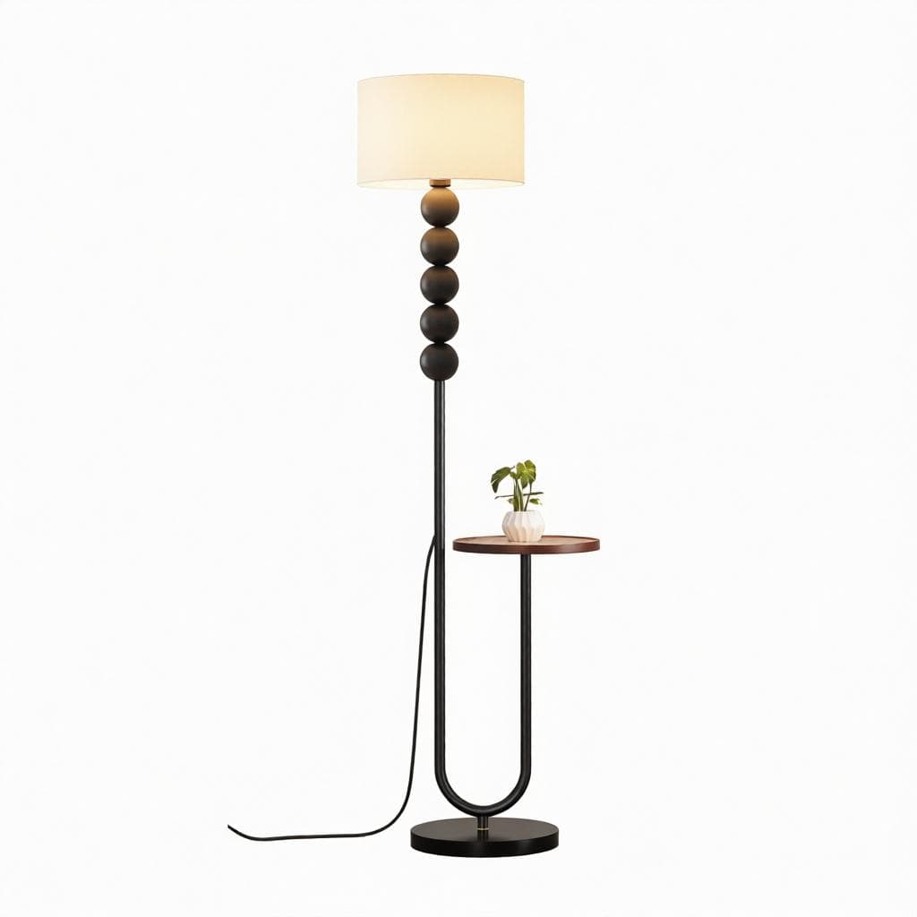 Irienna Une | Integrated Shelf Floor Lamp