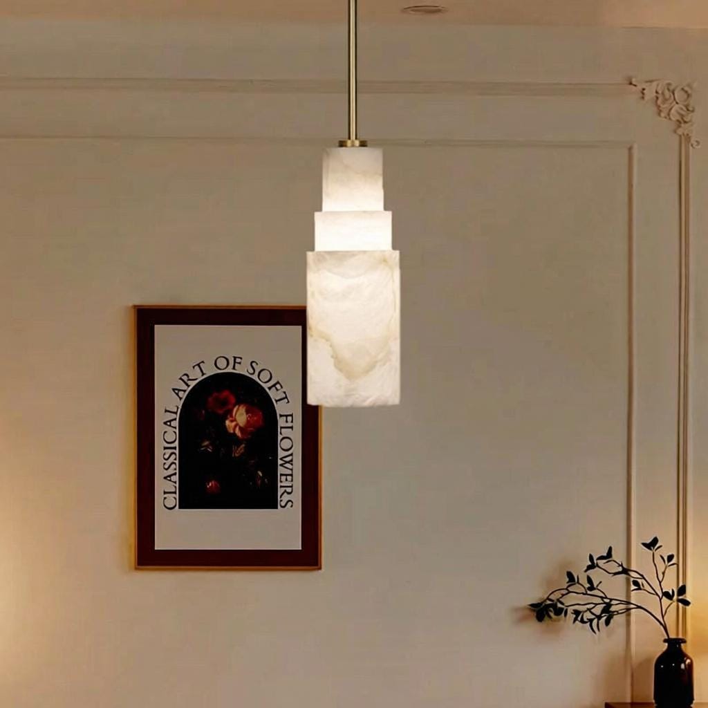 Quenavora A | Alabaster Pendant Light - Detail View #3 | HomeCartel