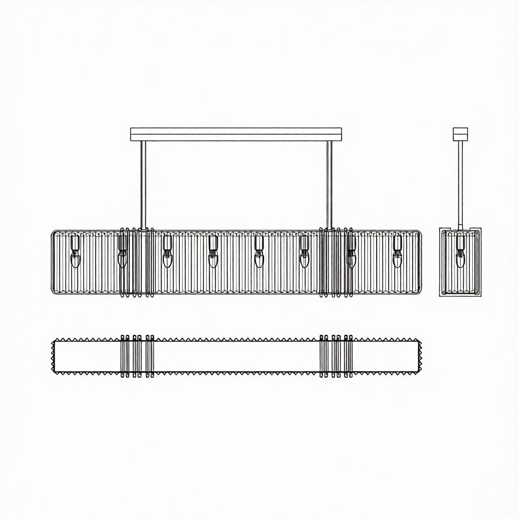 Mindrup | Linear Chandelier - Detail View #4 | HomeCartel