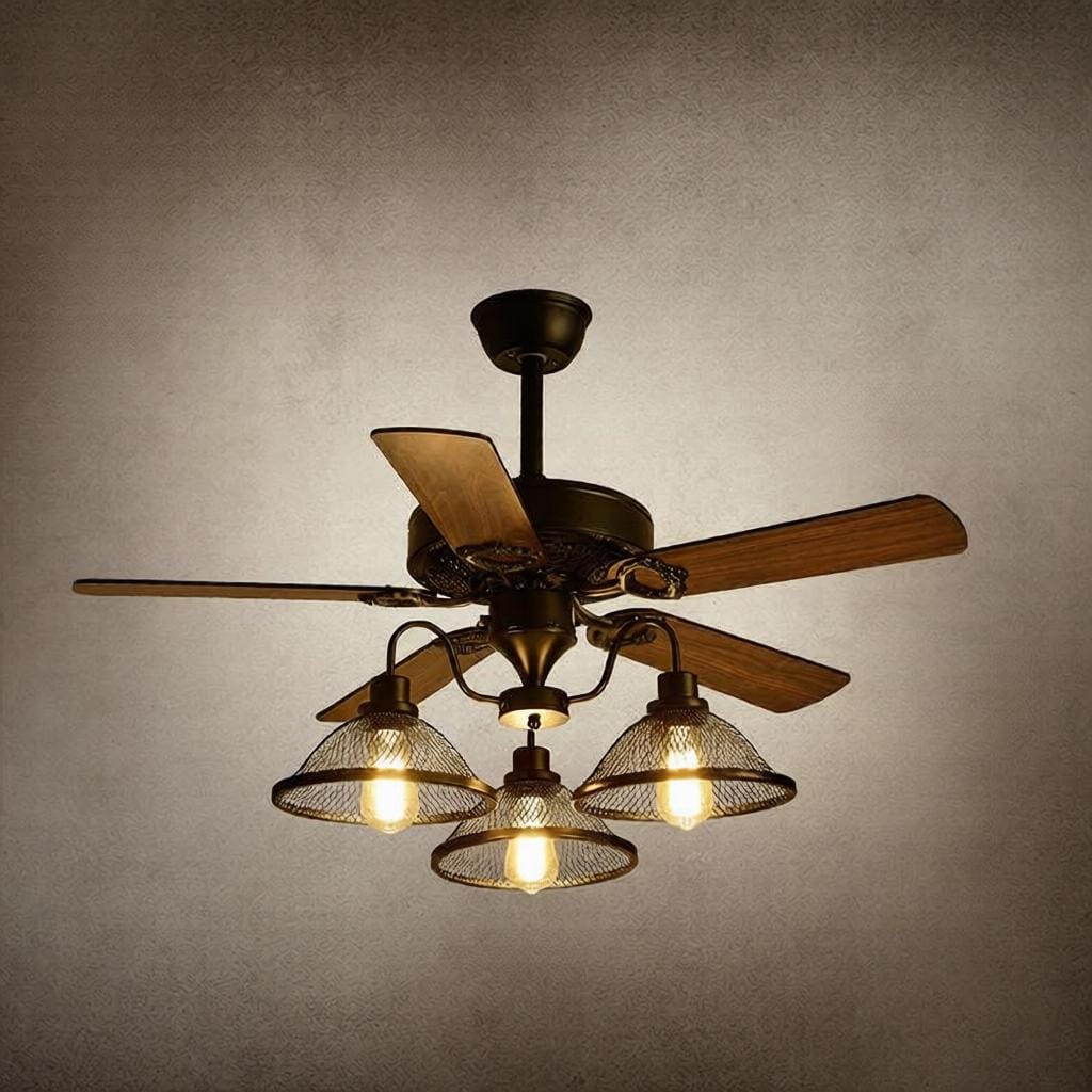 Aric Une | Outdoor Lighted Ceiling Fan - Detail View #2 | HomeCartel