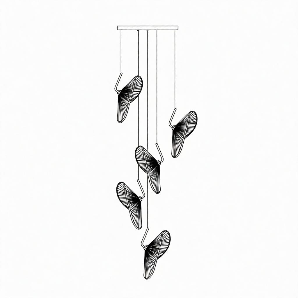 Halius | Rattan Cluster Chandelier - Detail View #4 | HomeCartel