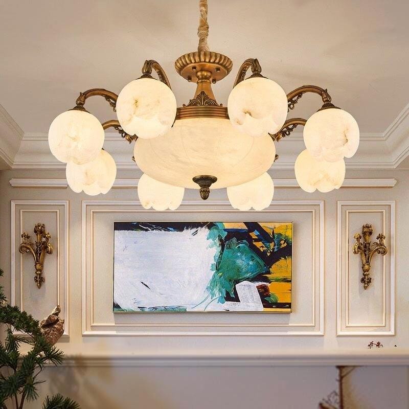 Vallithor | Alabaster Chandelier - Detail View #2 | HomeCartel