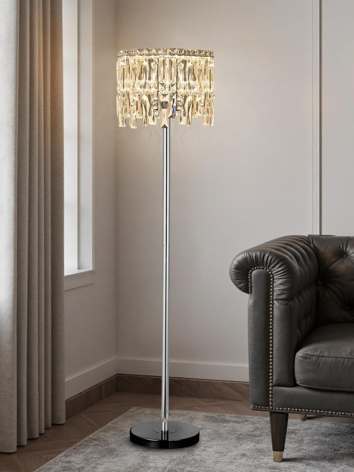 Serelain I Crystal Floor Lamp - Detail View #2 | HomeCartel