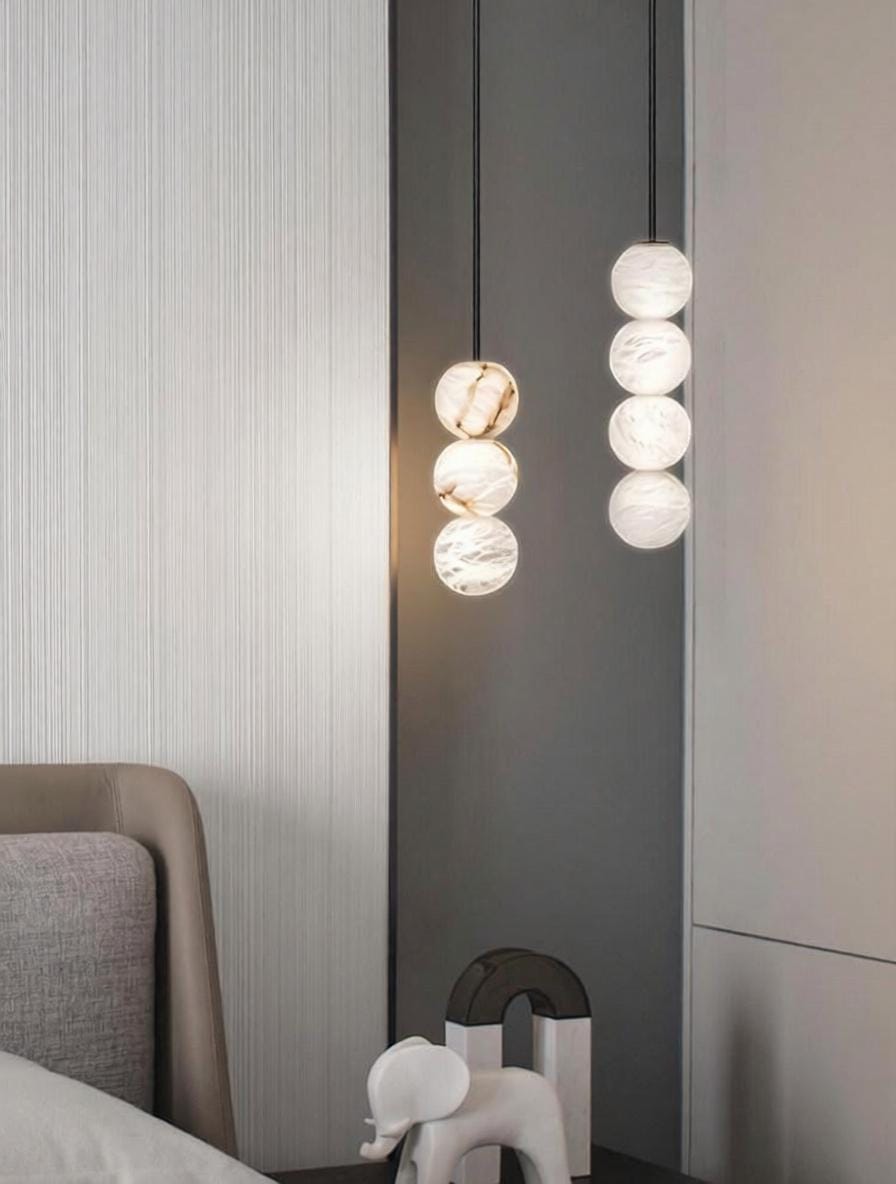 Pryveralla | Alabaster Pendant Light - Detail View #3 | HomeCartel