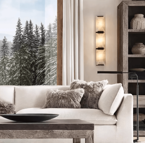 Cylara Une | Alabaster Wall Light - Detail View #2 | HomeCartel