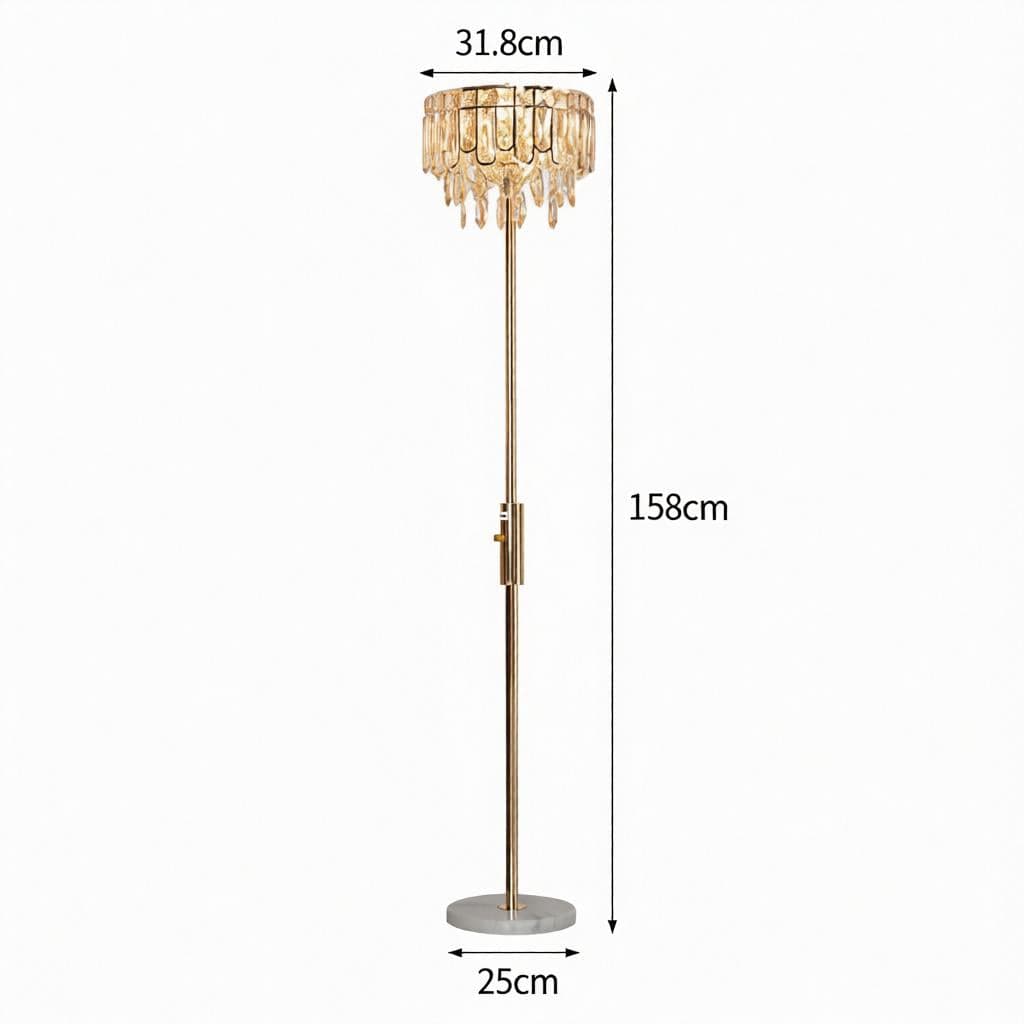Syllarin Une I Crystal Floor Lamp - Detail View #7 | HomeCartel