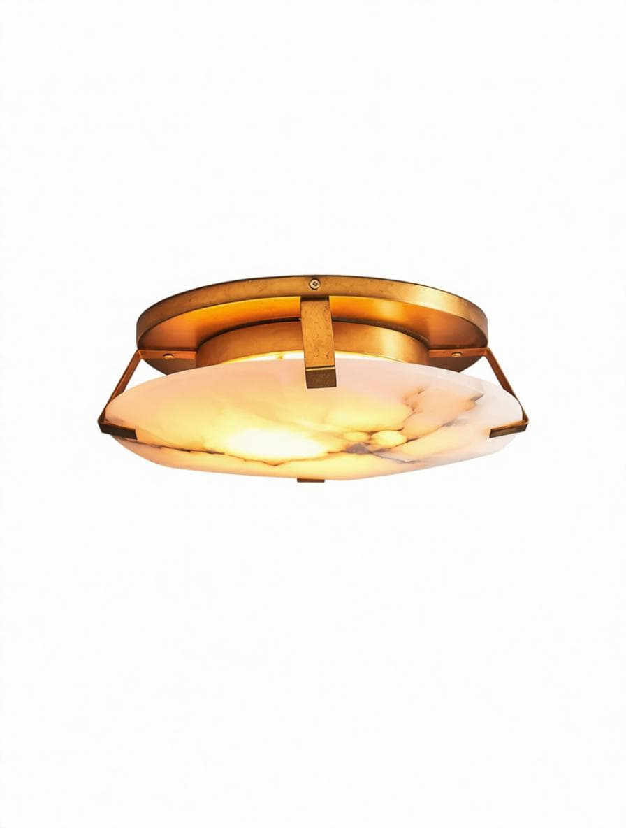 Orvethira | Alabaster Semi Flush Mounted Light - Modern Semi Flush Mounted Light | HomeCartel Philippines