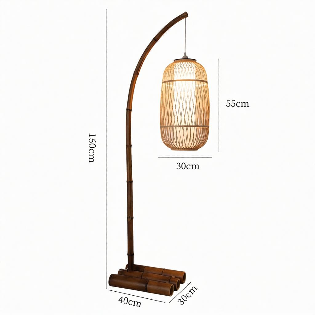 Naelithara | Rattan Floor Lamp - Home Cartel ®