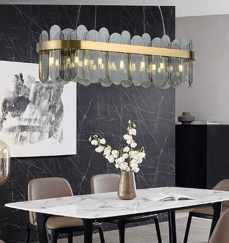 Soeren 100 | Luxe Glass Chandelier with Brass Detail - Home Cartel ®
