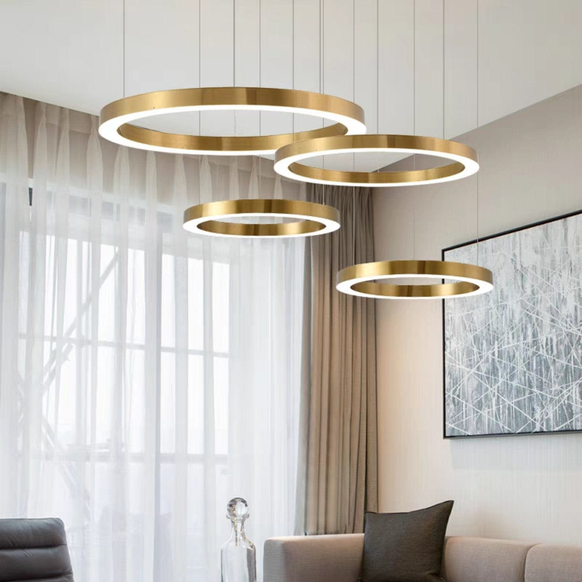 Halo | Modern Brass Chandelier - Home Cartel ®