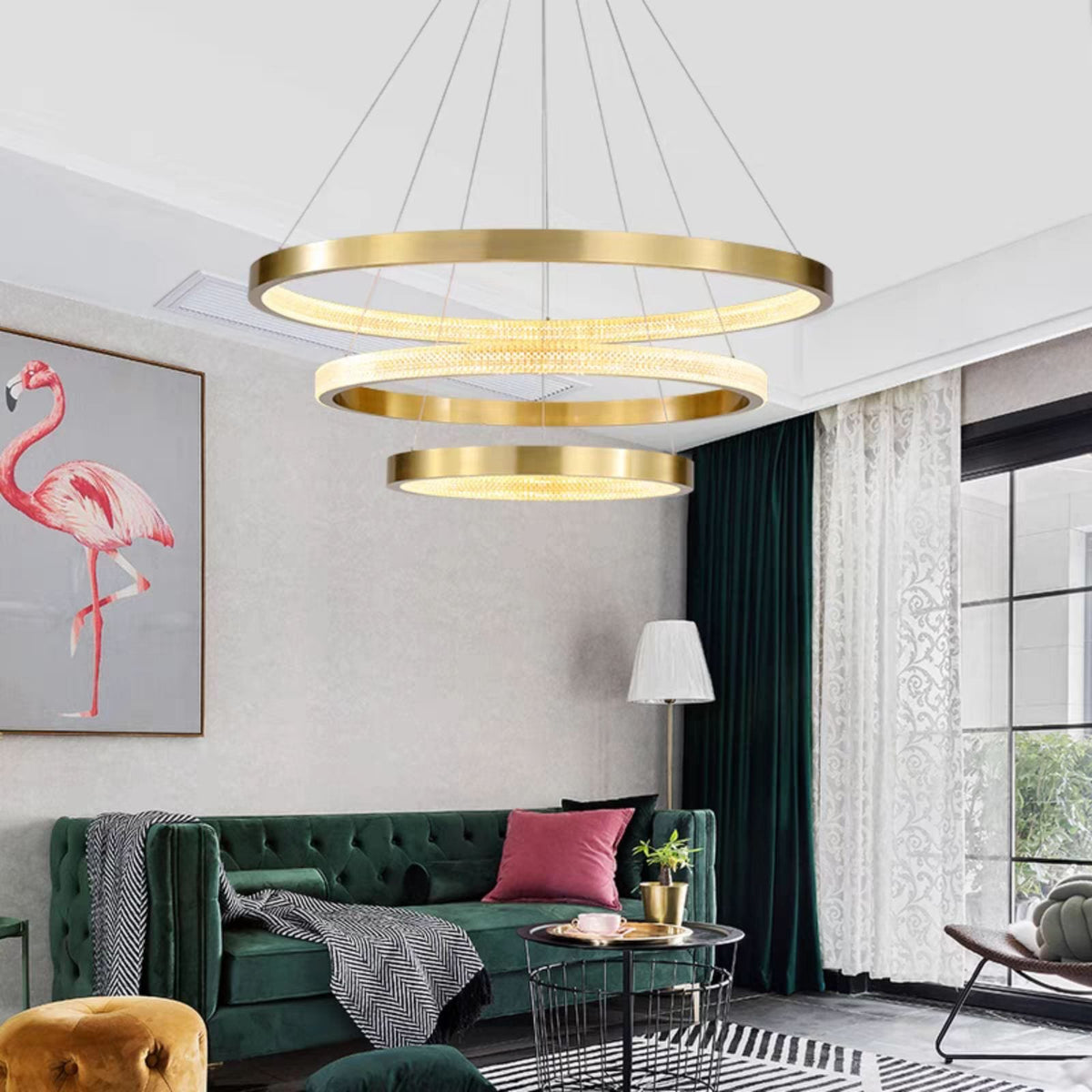 Hera Trois | Modern LED Chandelier with Crystal Details - Home Cartel ®