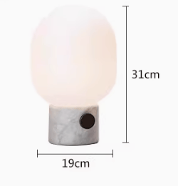 Aron | Scandinavian Marble Base Table Lamp - Home Cartel ®