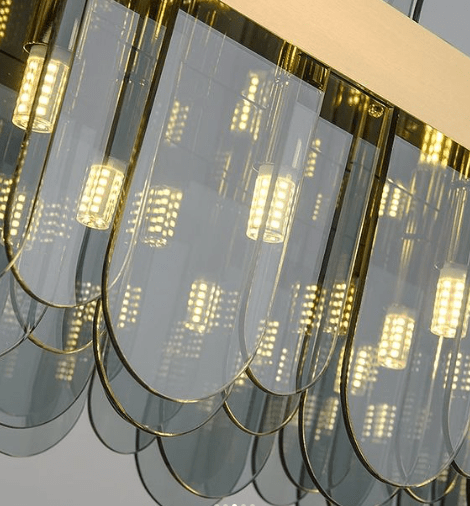 Soeren 100 | Luxe Glass Chandelier with Brass Detail - Home Cartel ®