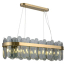 Soeren 100 | Luxe Glass Chandelier with Brass Detail