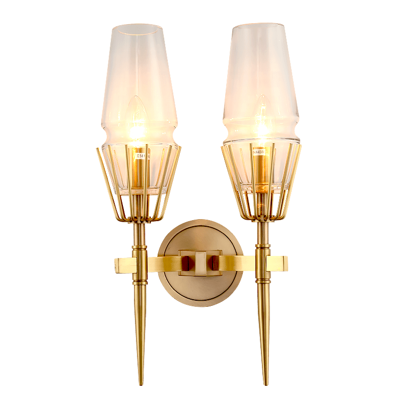 Lyon 2 | Luxxe Glass Wall Sconce - Home Cartel ®