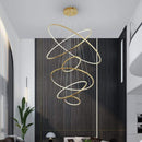 Interstellar 6 | Titanium Gold Modern LED Ring Chandelier