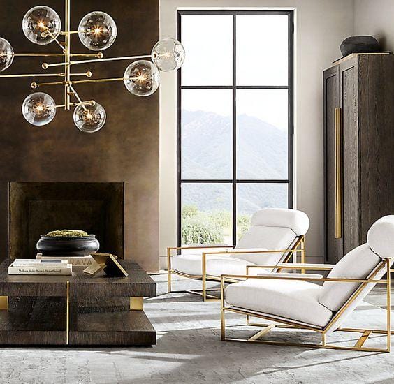 Dana 6 | Brass Modern Chandelier - Home Cartel ®