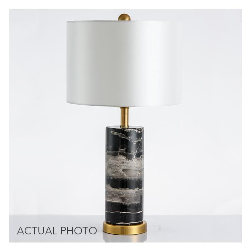 Aaren Deux | Marble Base Shade Table Lamp - Home Cartel ®