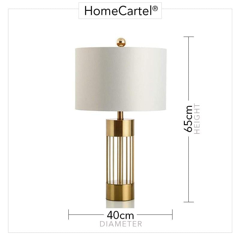 Nora | Brass Base Table Lamp - Home Cartel ®