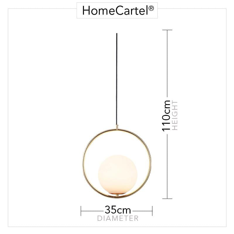 Tia | Brass and Frosted Glass Pendant Light - Home Cartel ®