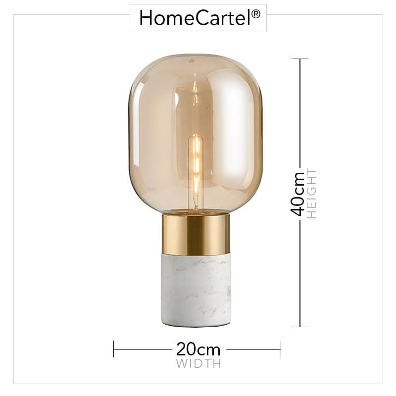 Noma | Modern Table Lamp with Marble Base - Home Cartel ®