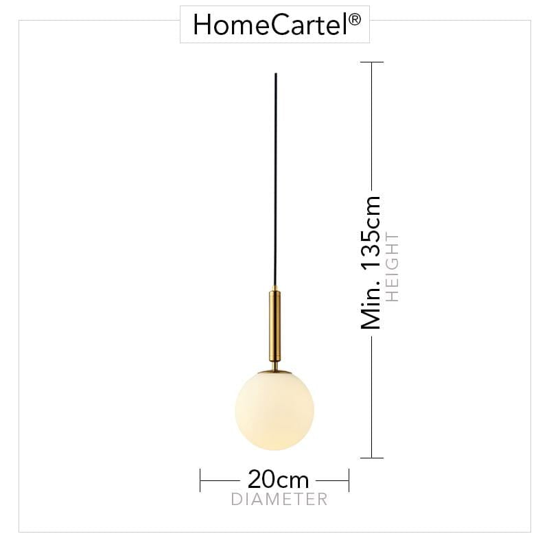 Finn | Frosted Sphere Pendant Light - Home Cartel ®