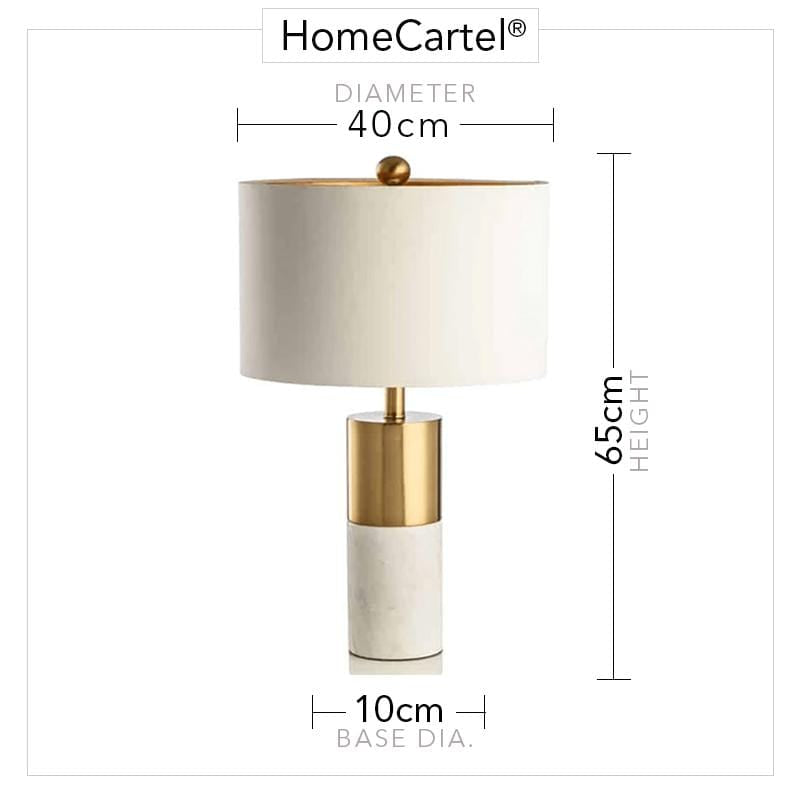 Aaren | Gold x Marble Base Table Lamp - Home Cartel ®
