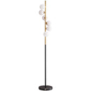 Synnove | Glass Sphere with Marble Base Floor Lamp