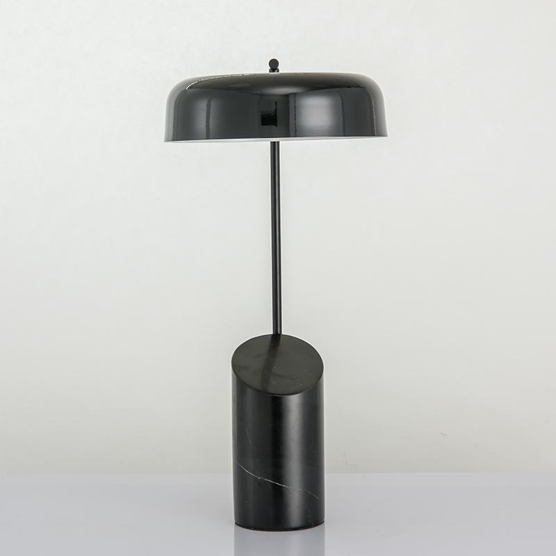 Jokull | Marble Base with Metal Shade Table Lamp - Home Cartel ®