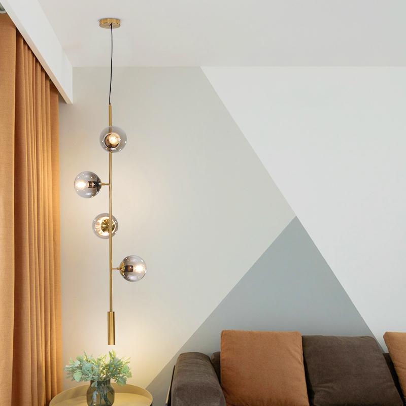 Olga Une | Brass w/ Glass Modern Pendant Light - Home Cartel ®