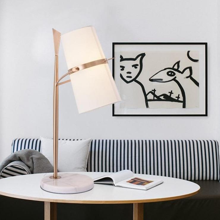 Hudson | Modern Table Lamp with Marble Base - Home Cartel ®