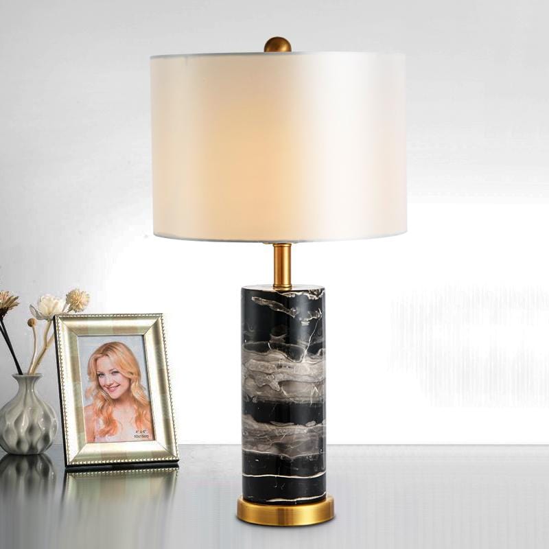 Aaren Deux | Marble Base Shade Table Lamp - Home Cartel ®