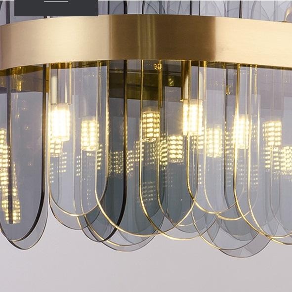 Soeren 100 | Luxe Glass Chandelier with Brass Detail - Home Cartel ®