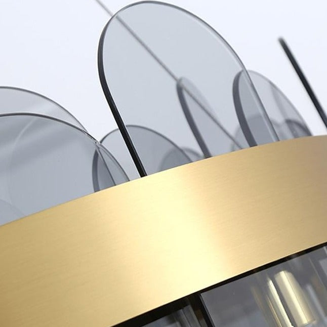 Soeren 100 | Luxe Glass Chandelier with Brass Detail - Home Cartel ®