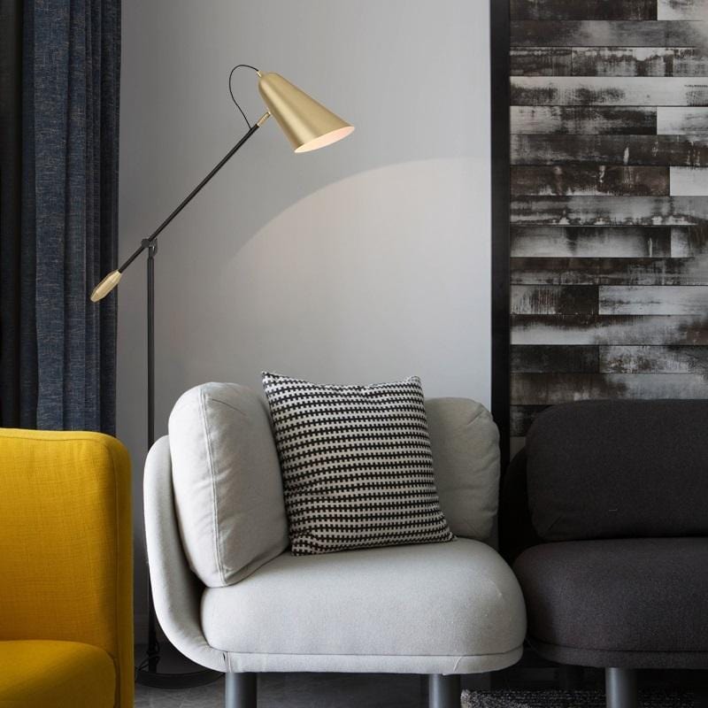 Somerild Deux | Modern Marble Base Floor Lamp - Home Cartel ®
