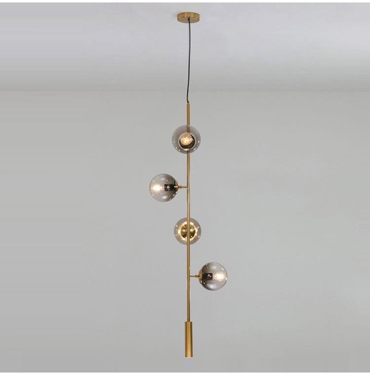 Olga Une | Brass w/ Glass Modern Pendant Light - Home Cartel ®