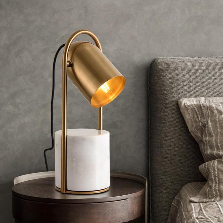 Bowery | Modern Table Lamp with Marble Base - Home Cartel ®