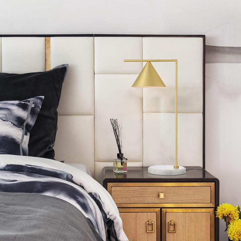 Clarice | Gold x Marble Table Lamp - Home Cartel ®